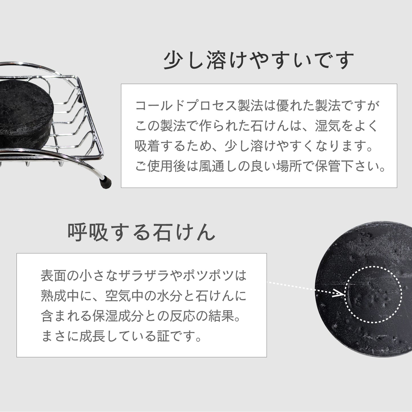 ヒロシ君が考えた黒い洗顔石鹼ー呼吸する石けん