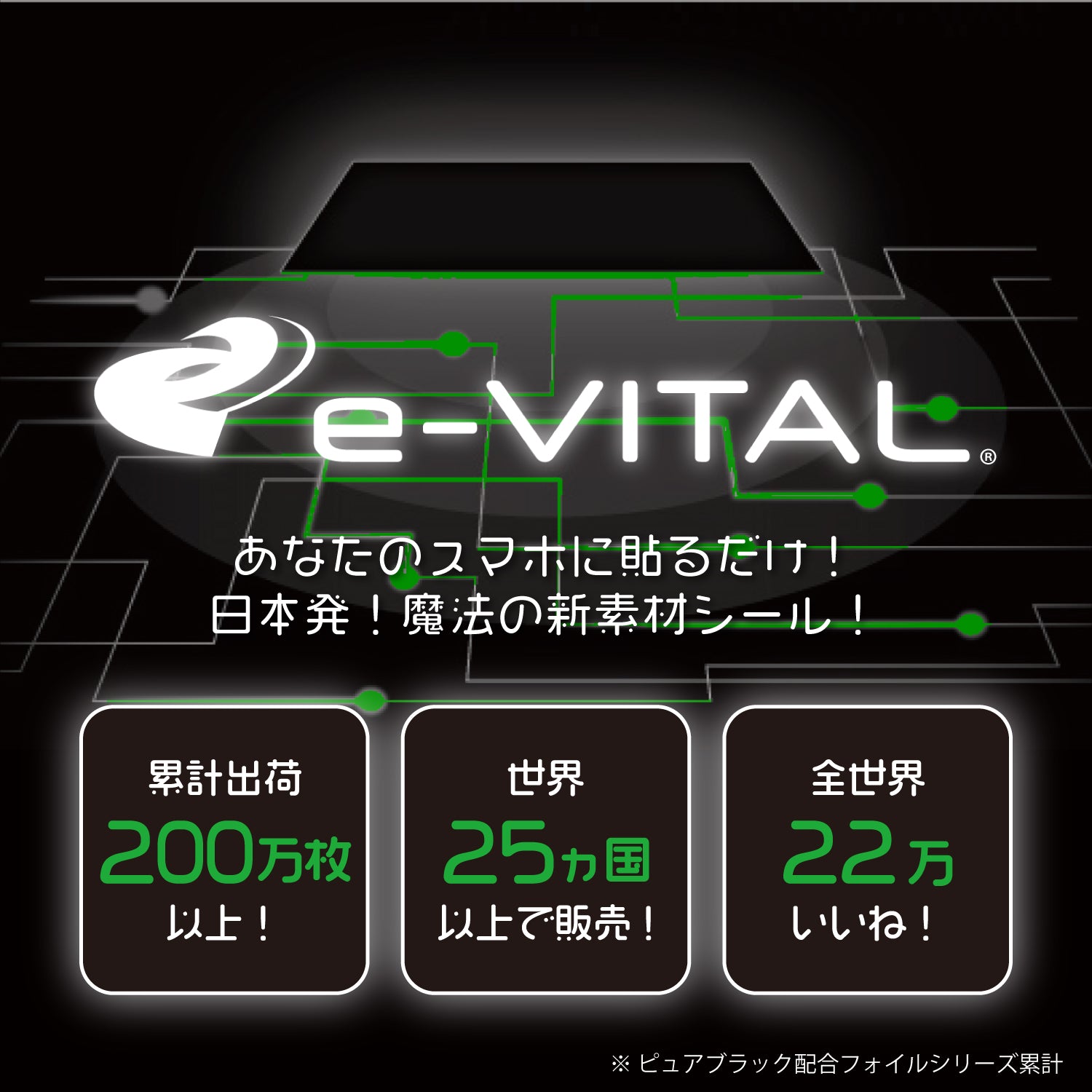 e-VITALー実績（累計出荷200万枚以上）